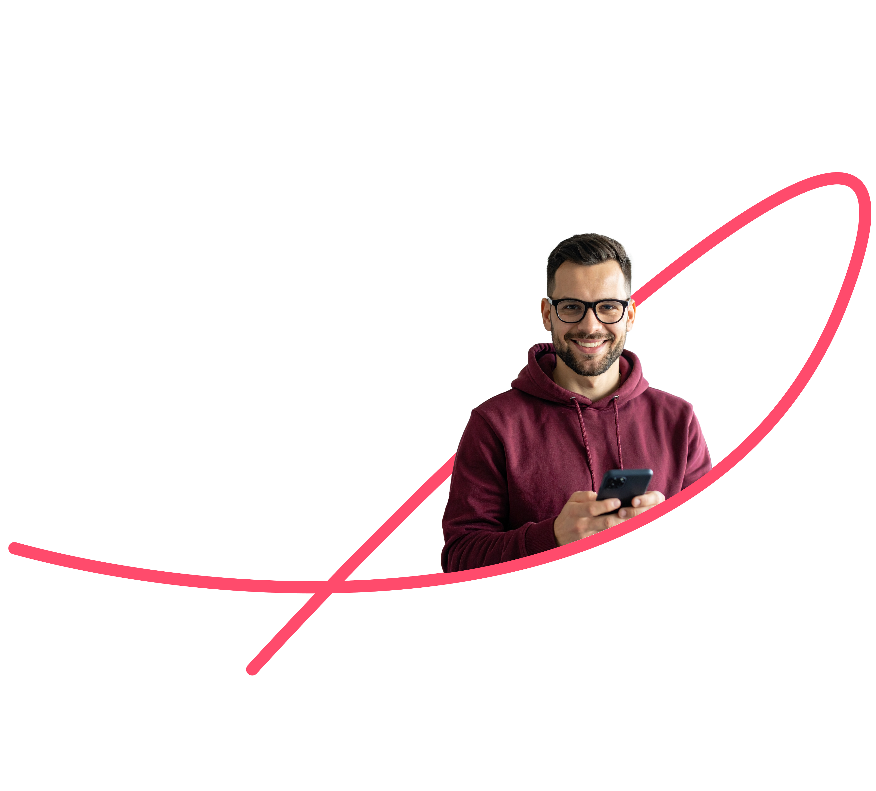 homem segurando celular